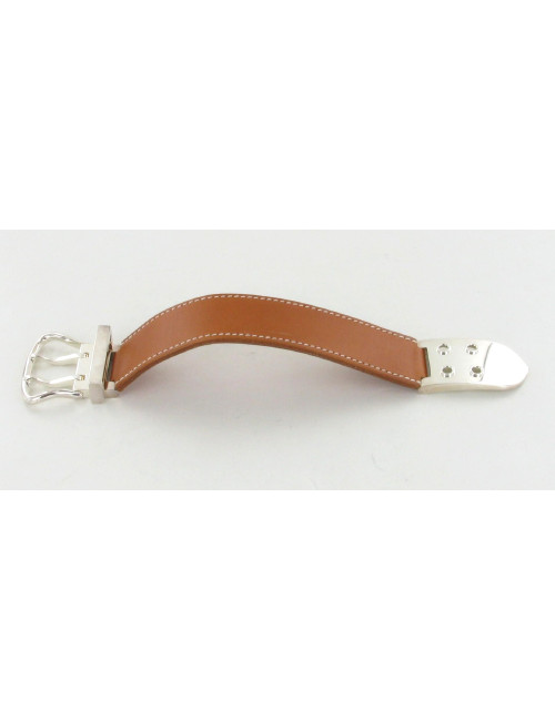 Bracelet HERMES boucle sellier argent 