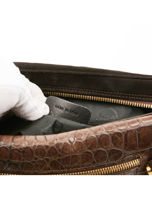 Sac karl LAGERFELD en cuir et daim marron 