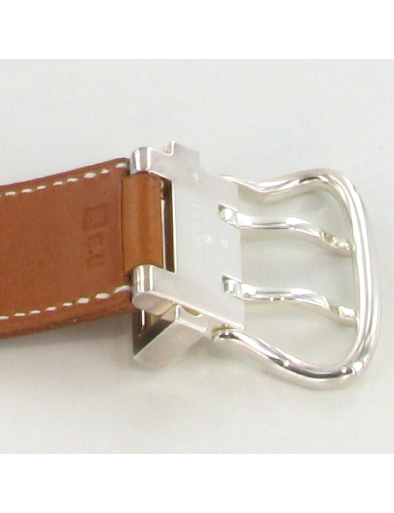 Bracelet HERMES boucle sellier argent 