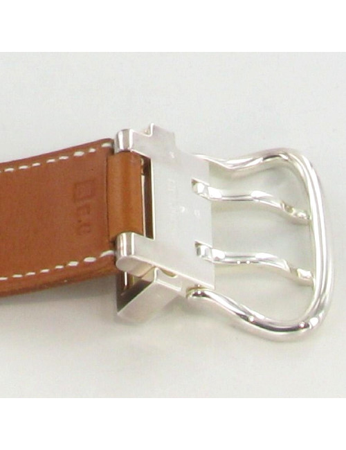 Bracelet HERMES boucle sellier argent 