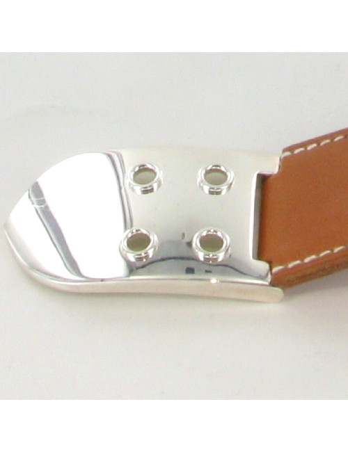 Bracelet HERMES boucle sellier argent 