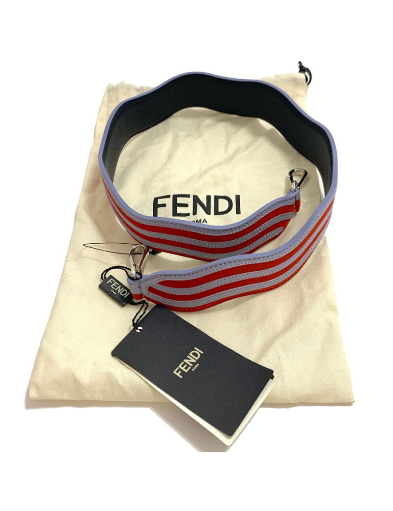 Bandoulière Strap You FENDI bicolore à rayures