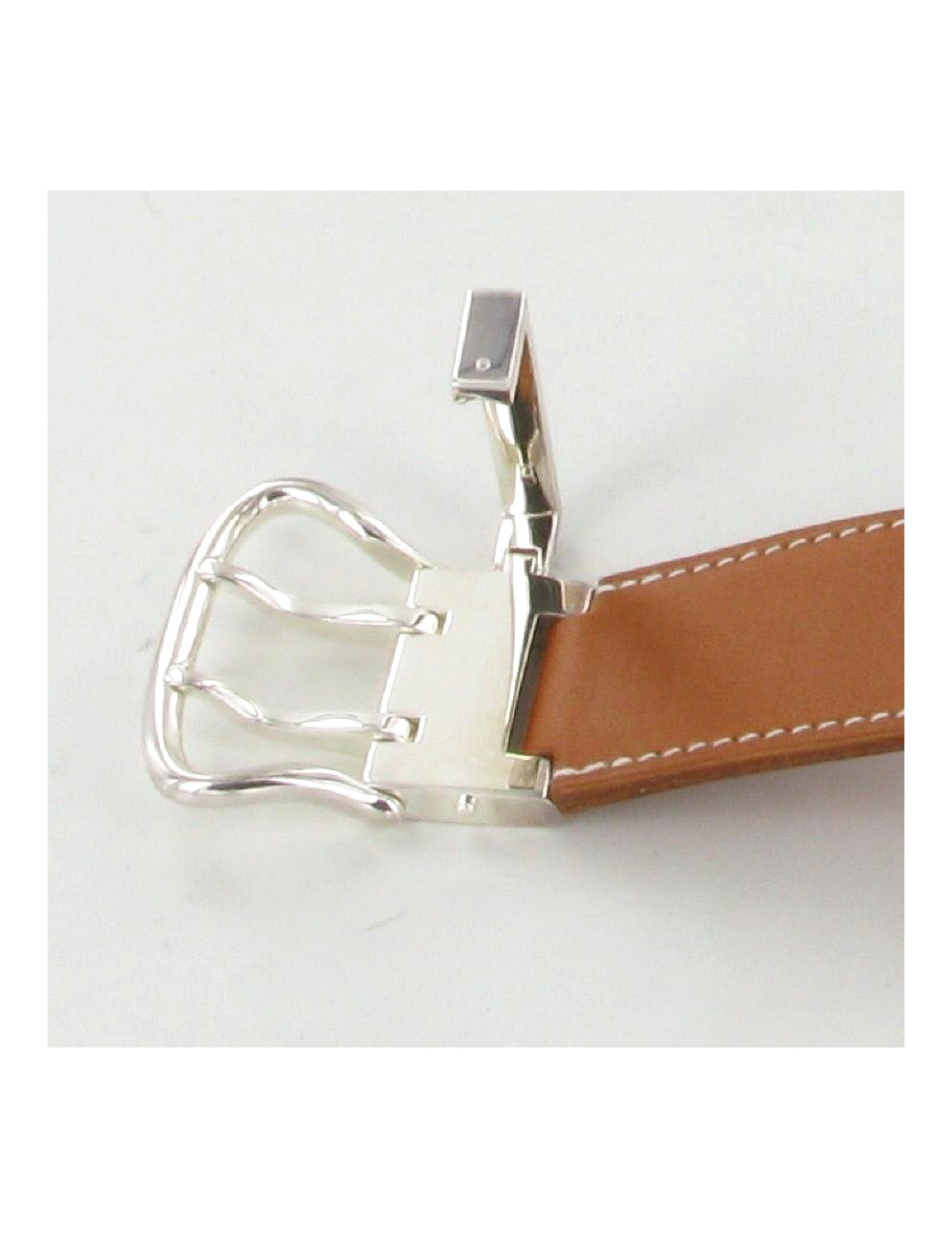 Bracelet HERMES boucle sellier argent 