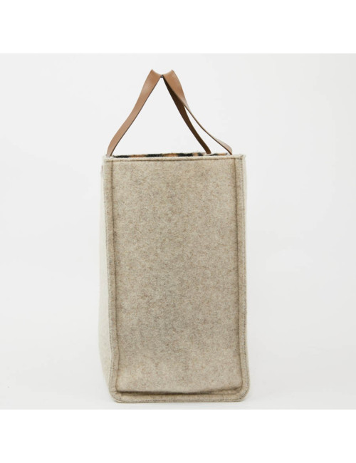 FENDI grey wool tote bag