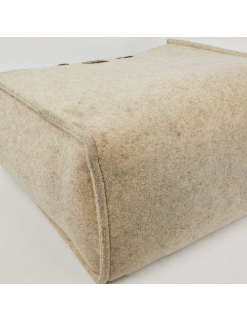 FENDI grey wool tote bag