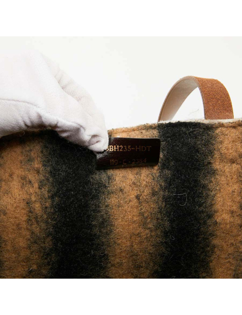 Grand cabas FENDI en laine bouillie beige GM