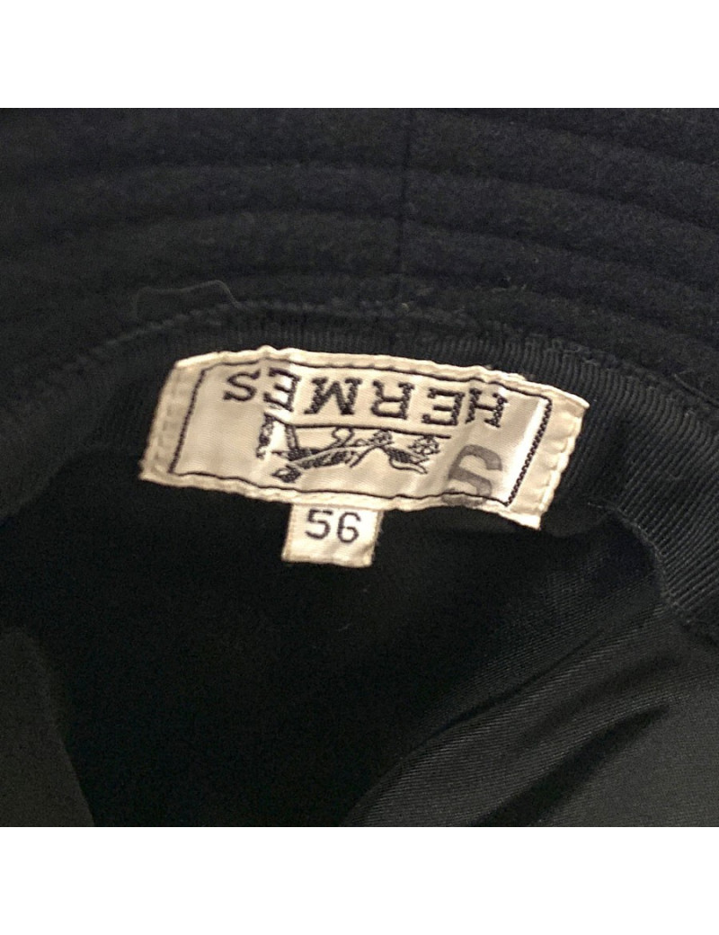 Chapeau HERMES cachemire noir T56