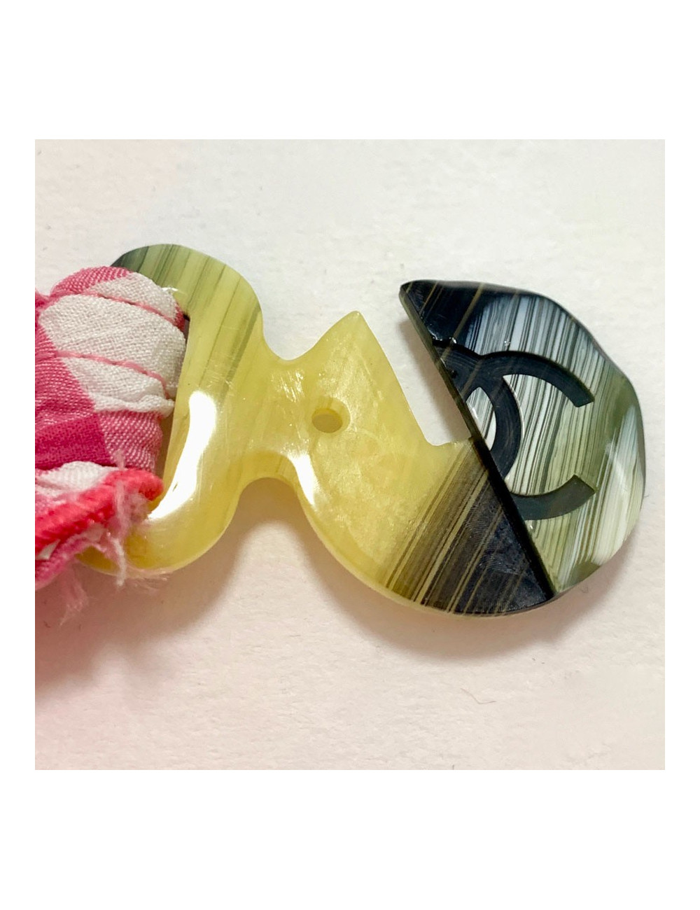 Maillot de bain CHANEL bikini vichy rose et blanc