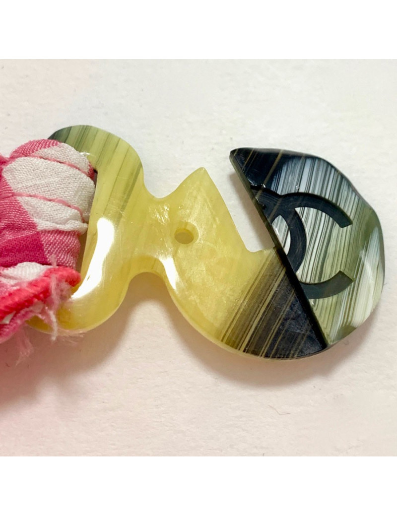 Maillot de bain CHANEL bikini vichy rose et blanc