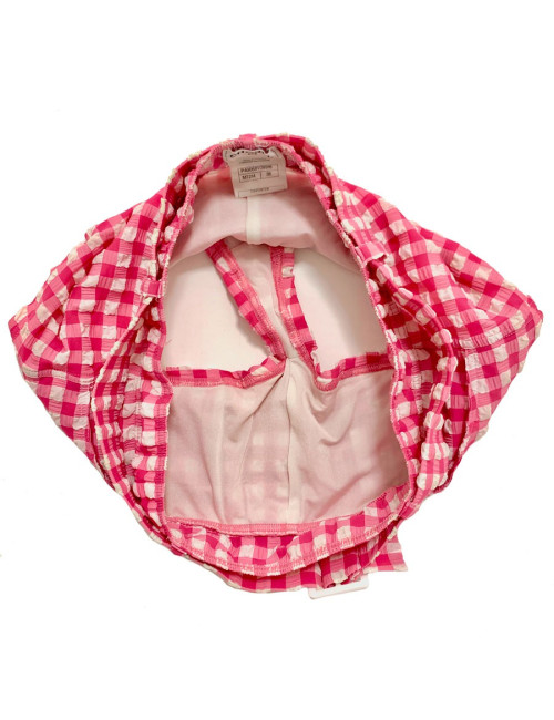 Maillot de bain CHANEL bikini vichy rose et blanc