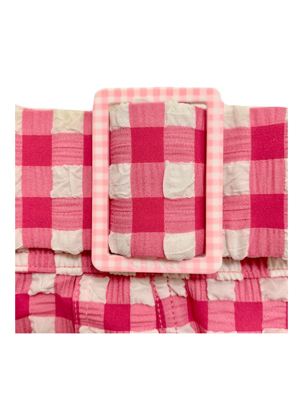 Maillot de bain CHANEL vichy rose et blanc