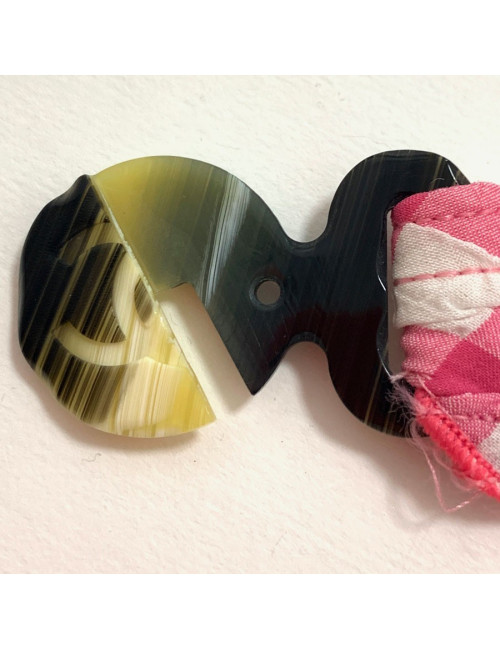 Maillot de bain CHANEL bikini vichy rose et blanc