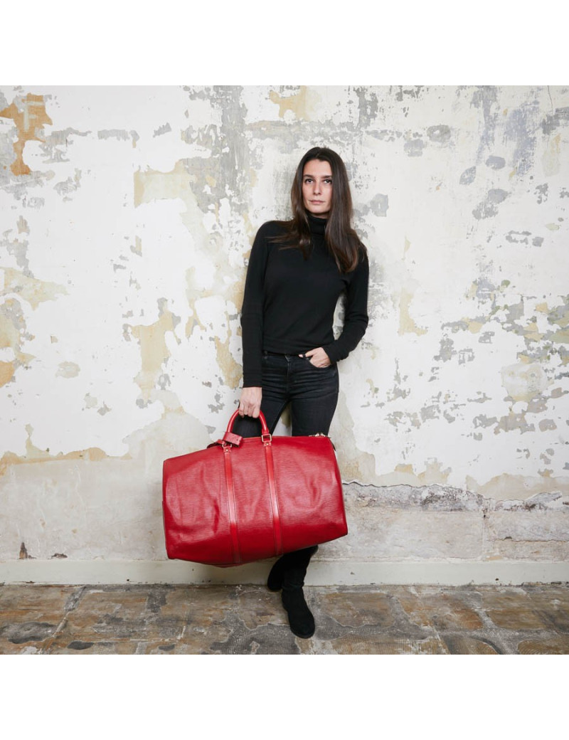 Keepall VUITTON Epi rouge
