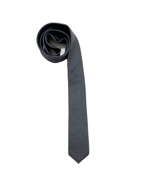 Cravate CHANEL Couture grise en soie