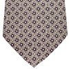  Cravate CHANEL occasion motif camélia en soie grise