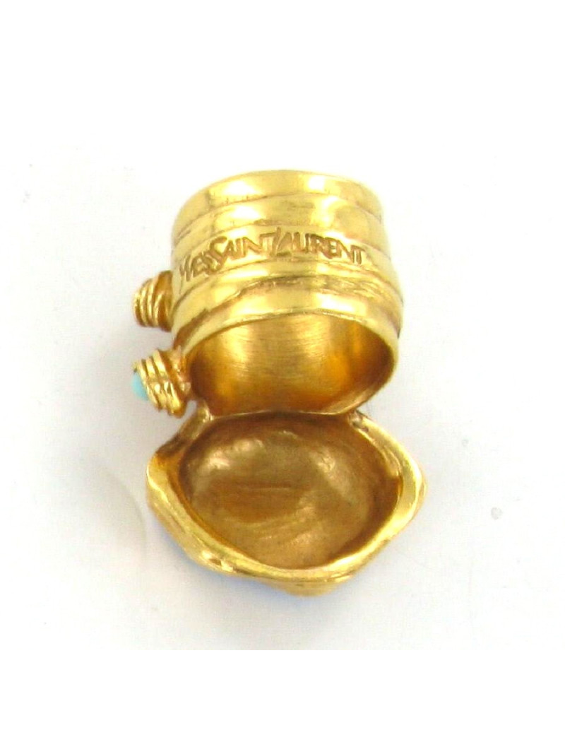 Bague YVES SAINT LAURENT pierres turquoises