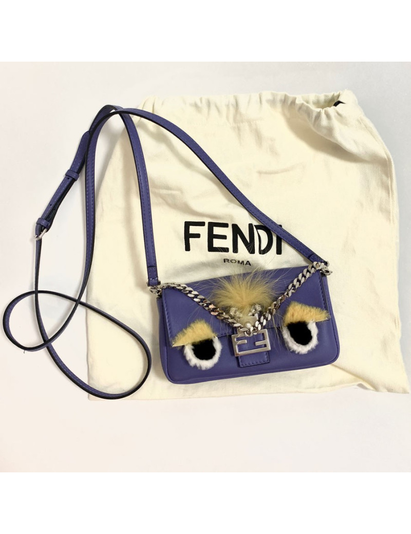 Mini sac Fendi cuir violet