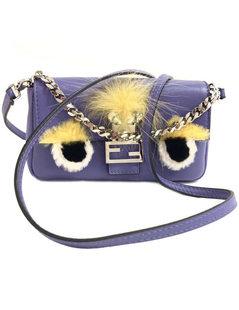 Mini sac Fendi cuir violet