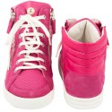 CHANEL Sneakers in pink fuchsia velvet and leather size 38FR