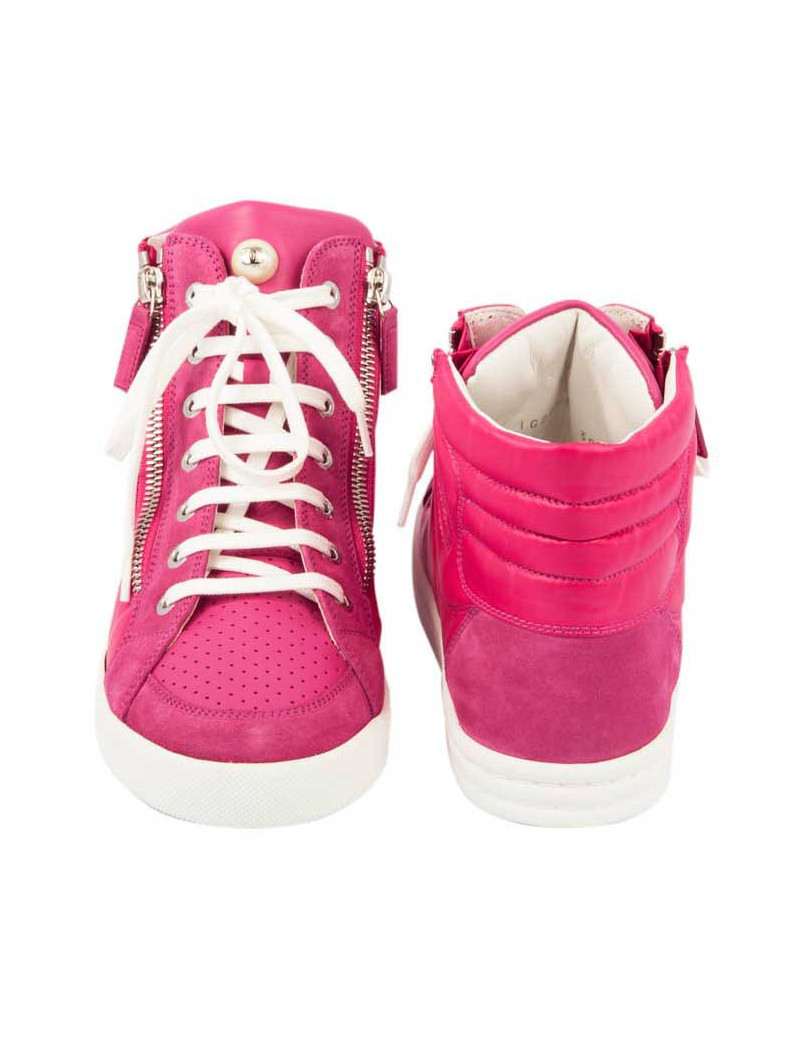 Baskets CHANEL T 38 rose