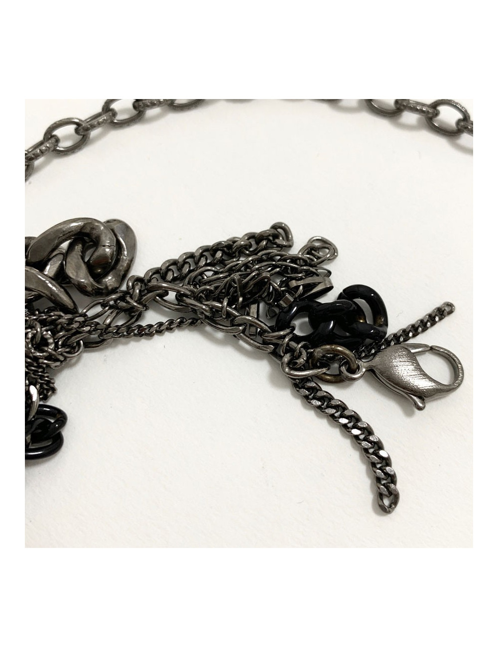 Collier Plastron CHANEL argent vieilli