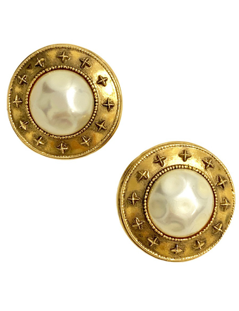 Boucles d'oreille clips CHANEL 80'