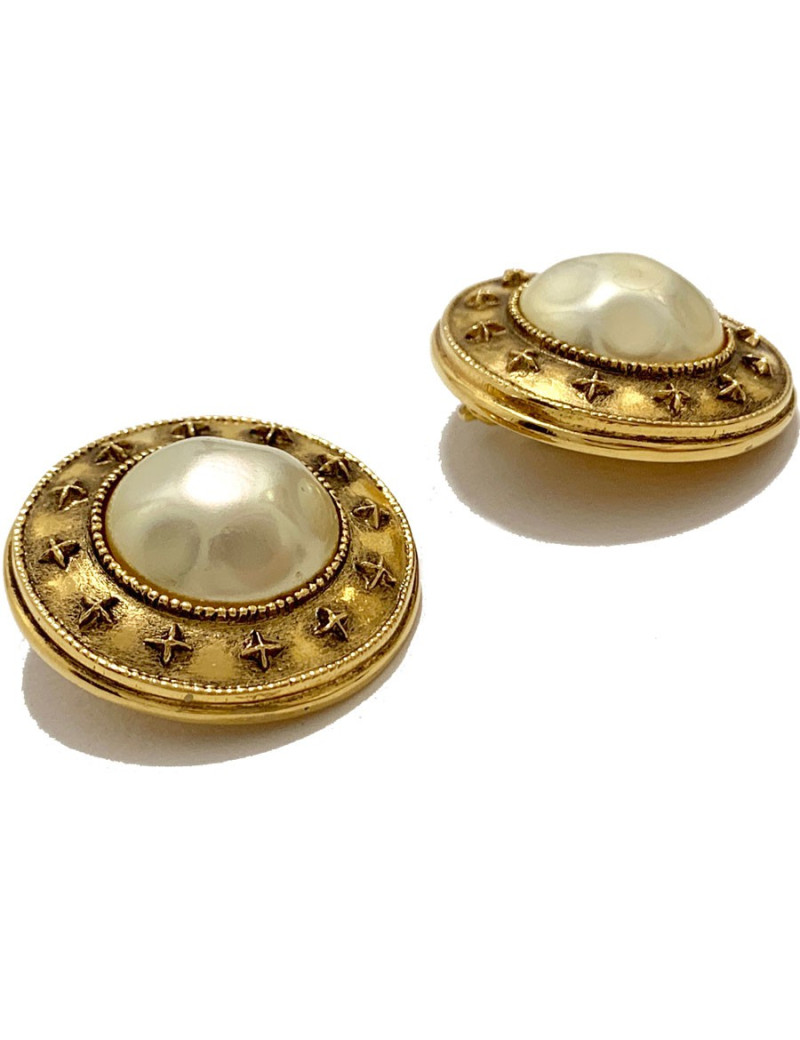 Boucles d'oreille clips CHANEL 80'