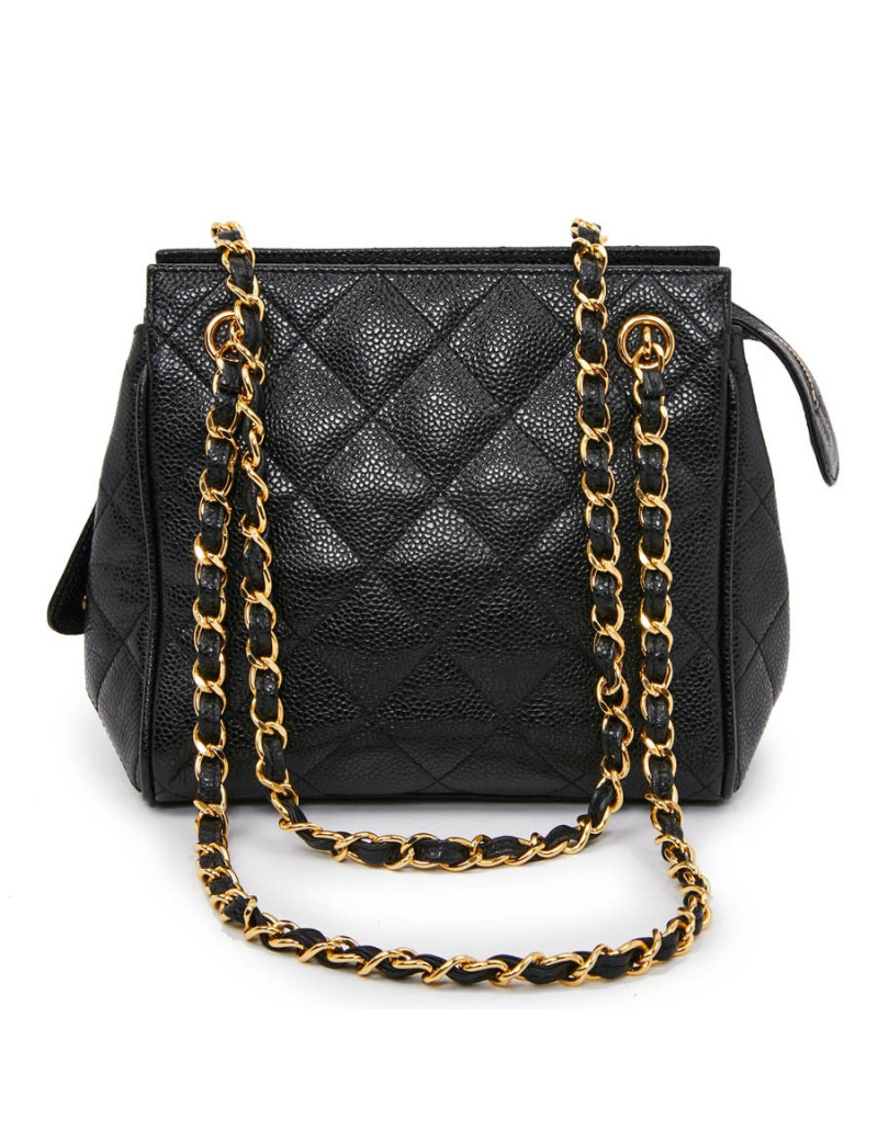 Sac CHANEL en cuir caviar noir