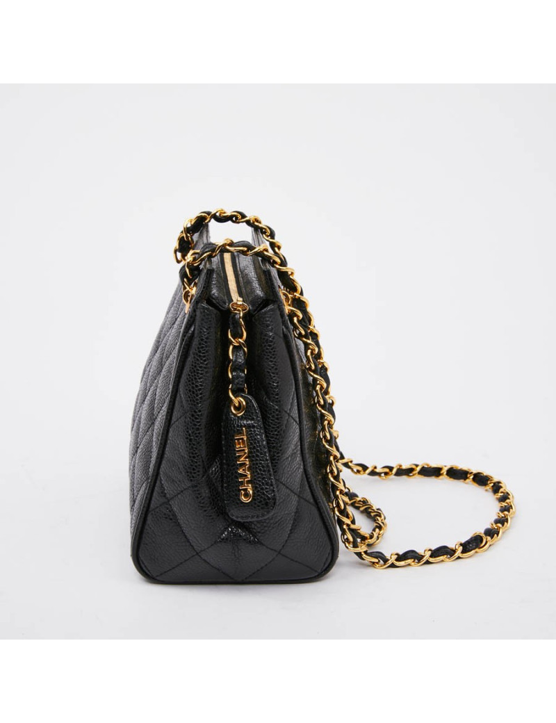 Sac CHANEL en cuir caviar noir