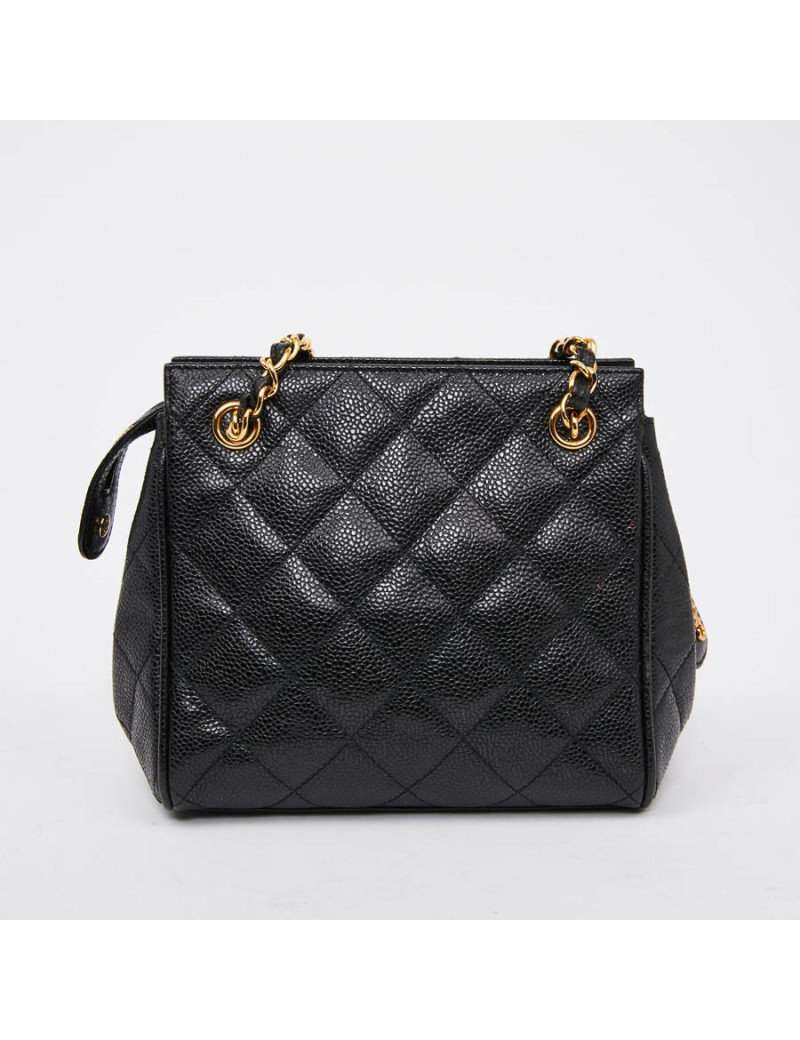 Sac CHANEL en cuir caviar noir