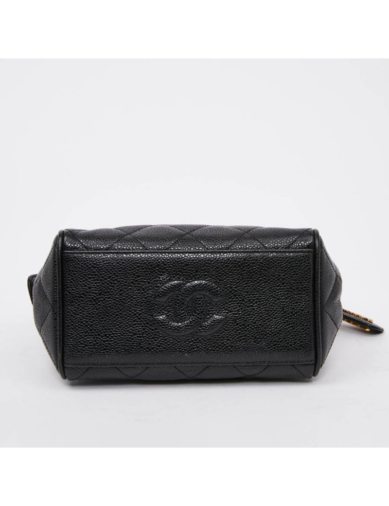 Sac CHANEL en cuir caviar noir