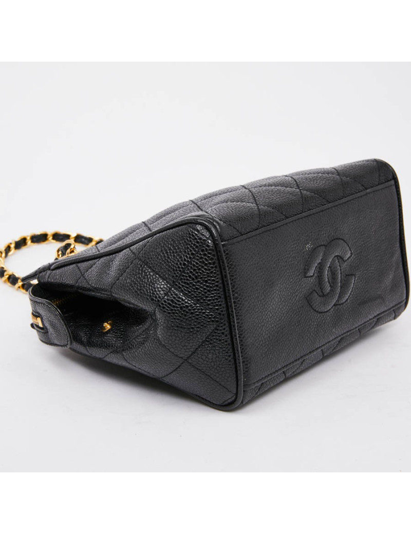Sac CHANEL en cuir caviar noir