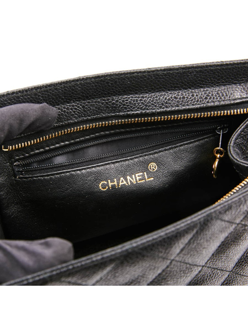 Sac CHANEL en cuir caviar noir