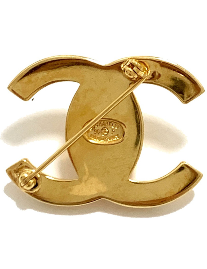 Broche CC CHANEL dorée vintage