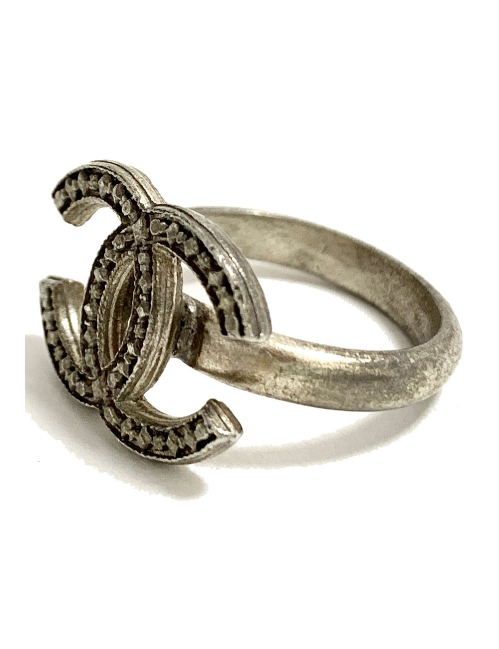 Bague CHANEL CC argent