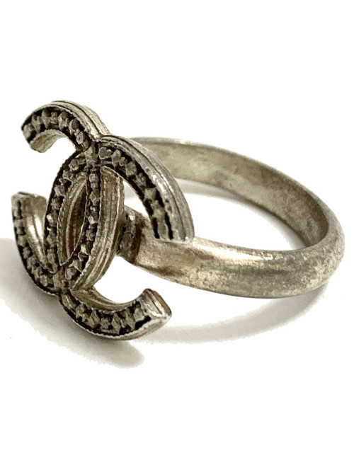 Bague CHANEL CC argent