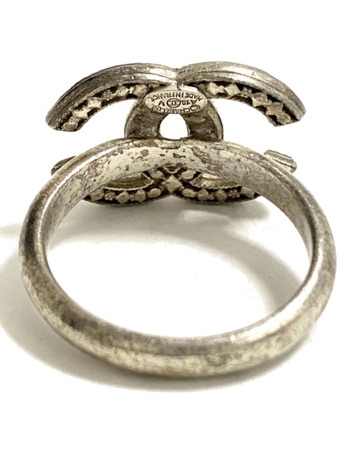 Bague CHANEL CC argent