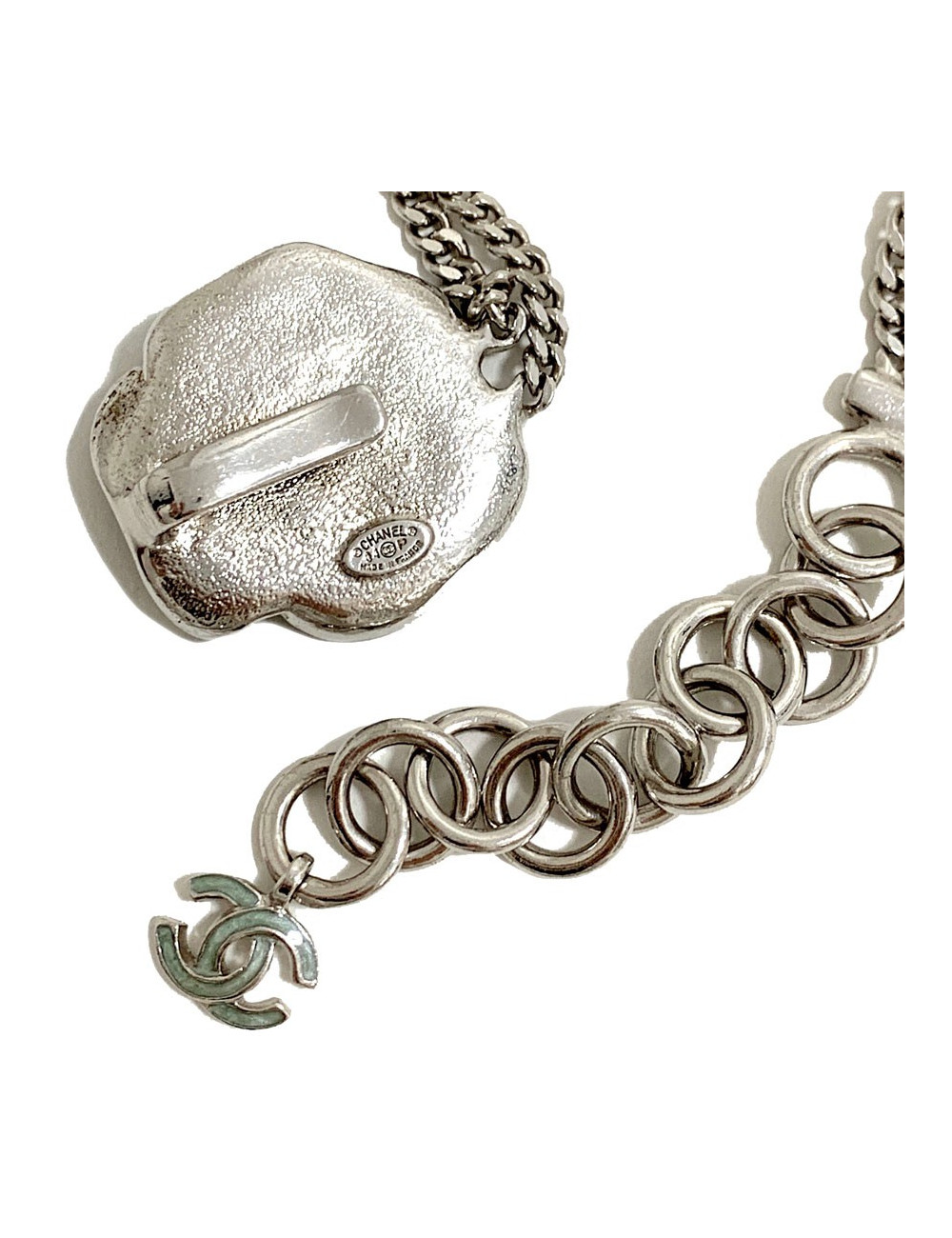 Ceinture CHANEL métal argent