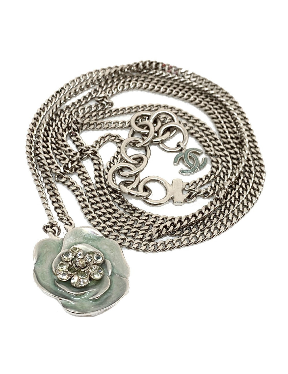 Ceinture CHANEL métal argent