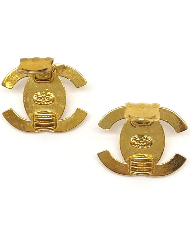 Parure CHANEL collier et boucles d'oreille clips Vintage