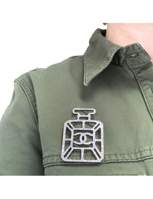 Broche CHANEL bouteille strass