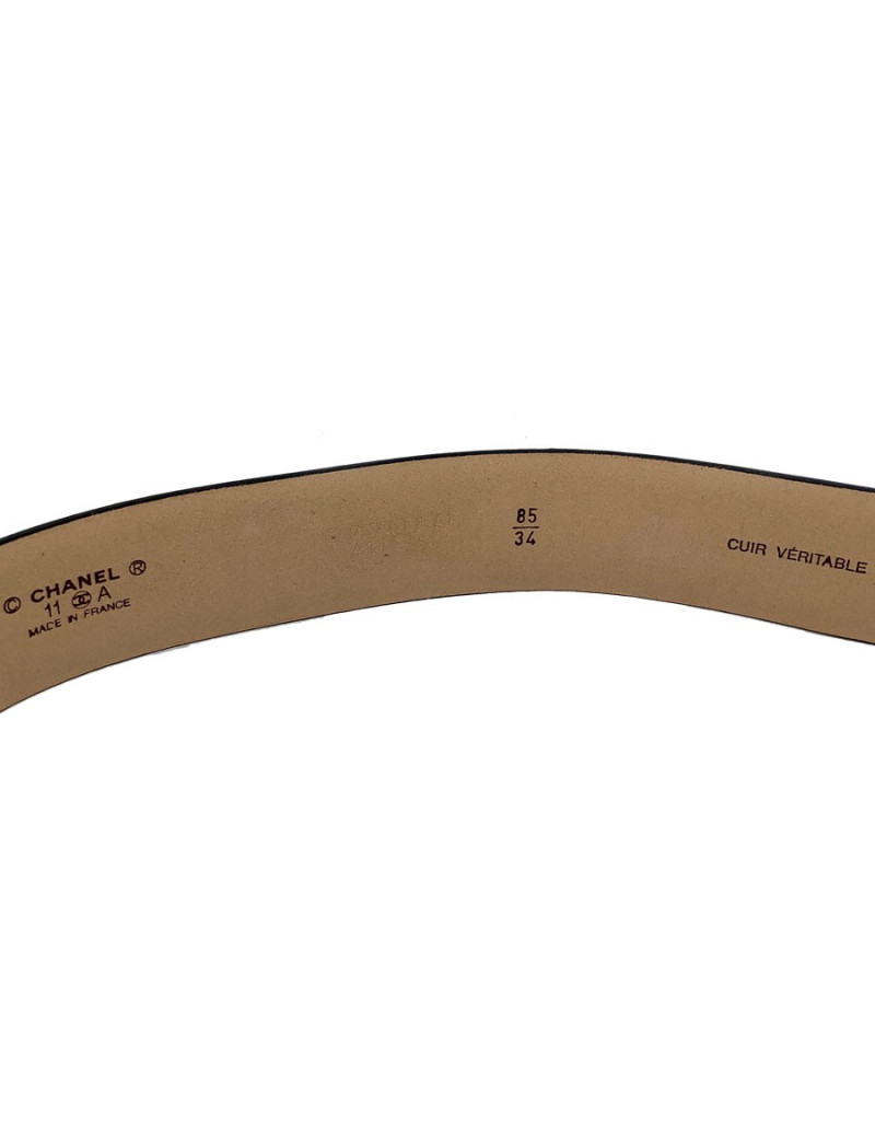 Ceinture CHANEL couture suède noir