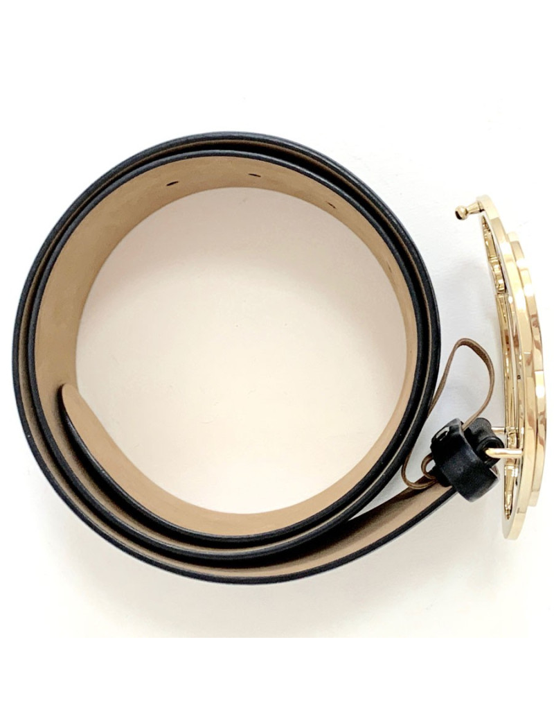 Ceinture CHANEL CC cuir marron