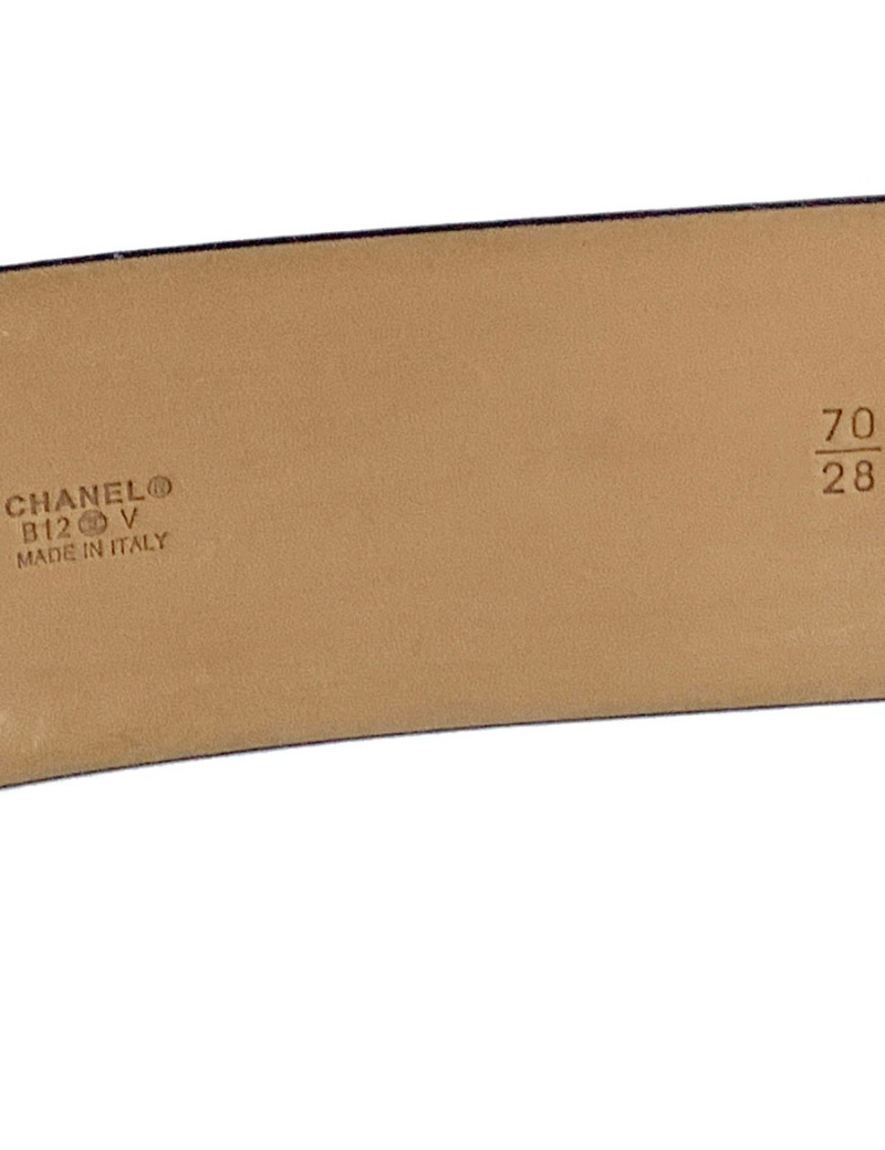 Ceinture CHANEL CC cuir marron