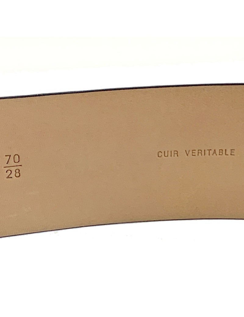 Ceinture CHANEL CC cuir noir T70