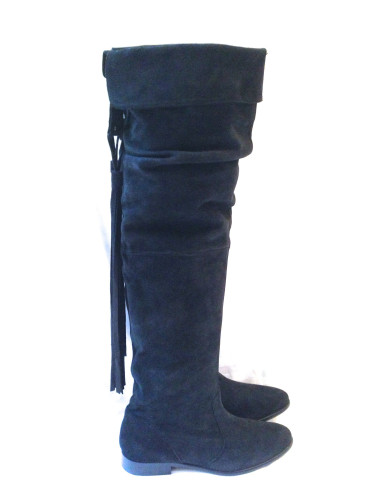 Bottes en daim JL SCHERRER noires T 39  2