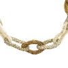 Collier CHANEL anneaux perles et strass vintage