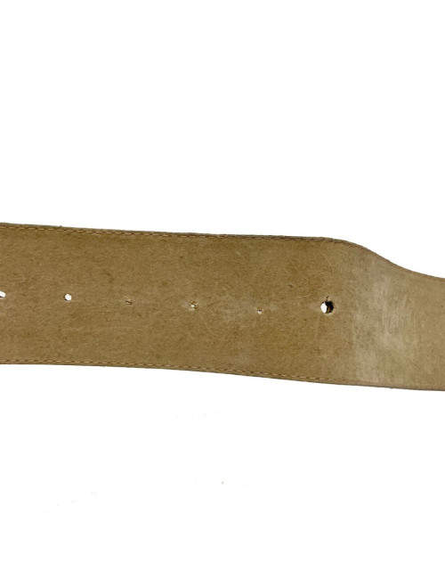 Ceinture GUY LAROCHE cuir argent vintage T85