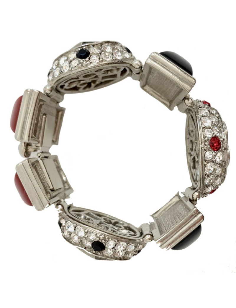 Bracelet CHRISTIAN DIOR pique et coeur strass