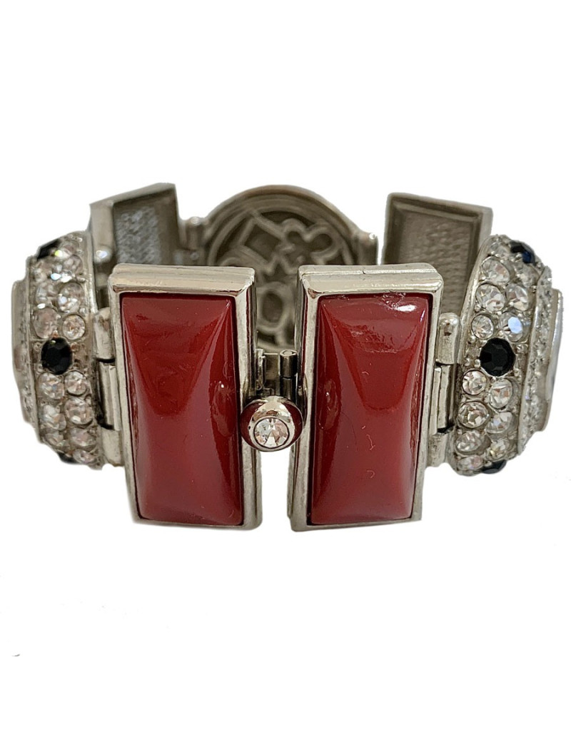 Bracelet CHRISTIAN DIOR pique et coeur strass